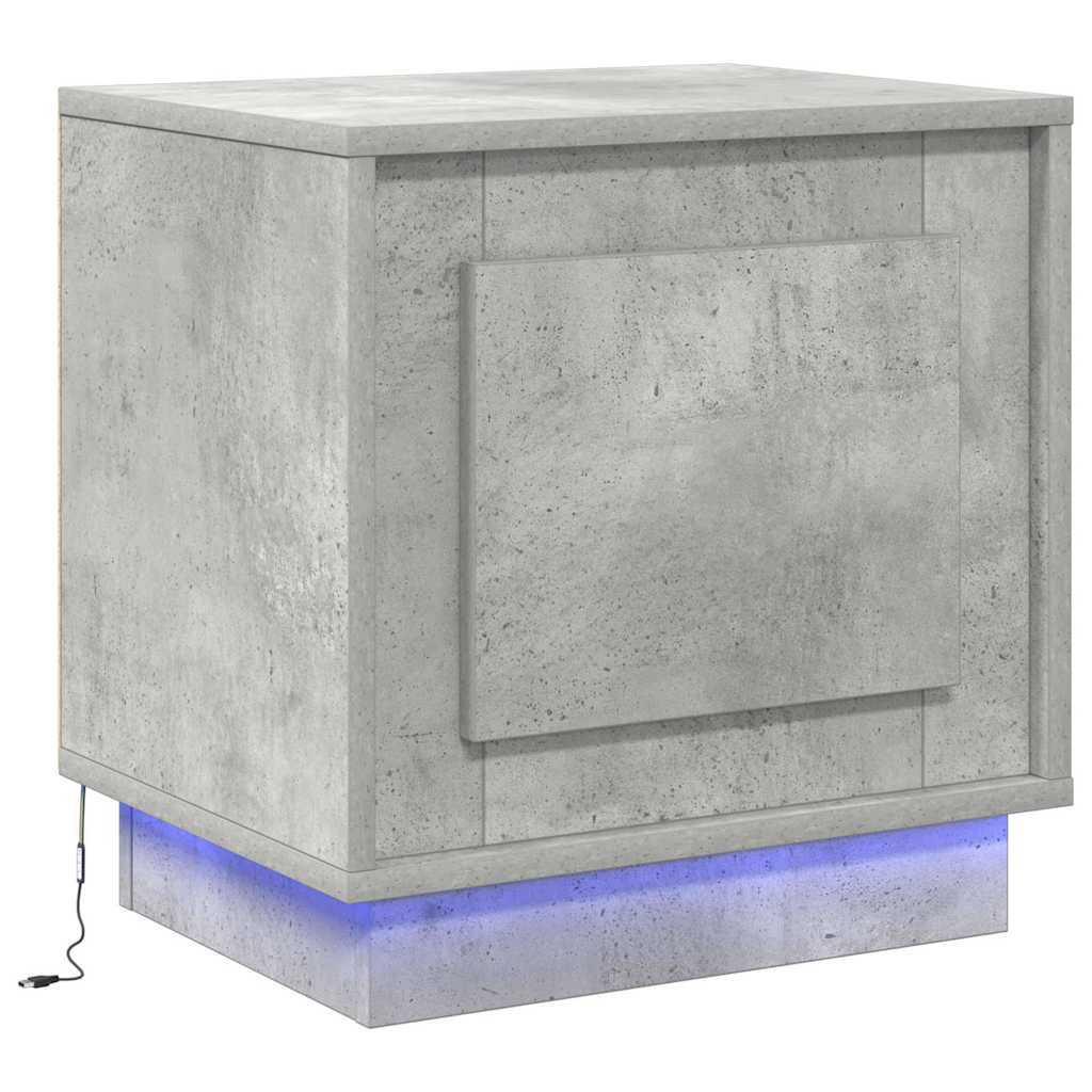vidaXL Bedside Cabinet 2 pcs Concrete Grey 44 x 34.5 x 45 cm