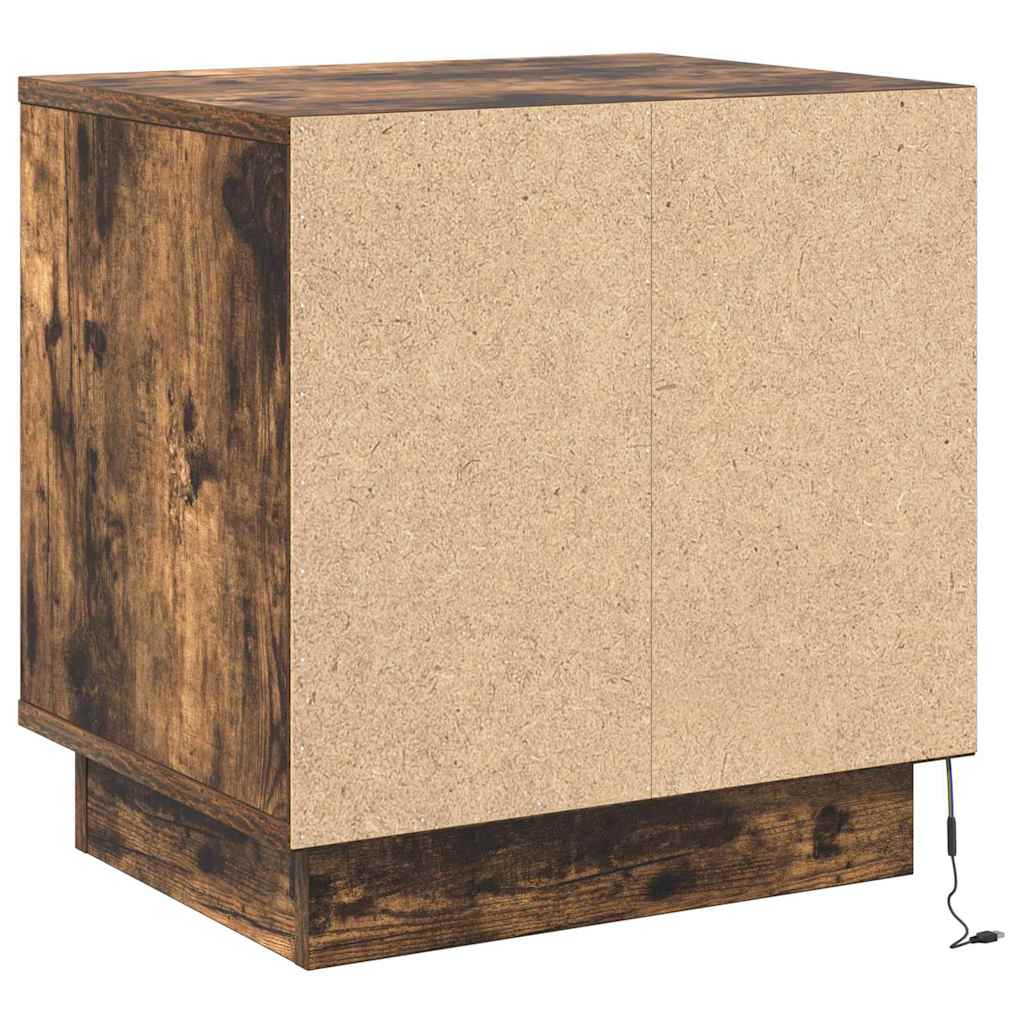 vidaXL Bedside Cabinet 2 pcs Smoked Oak 44 x 34.5 x 45 cm