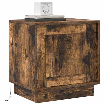 vidaXL Bedside Cabinet 2 pcs Smoked Oak 44 x 34.5 x 45 cm