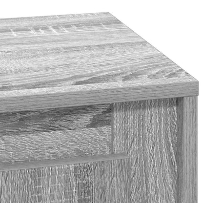 vidaXL Bedside Cabinet Grey 44 x 34.5 x 45 cm Engineered Wood