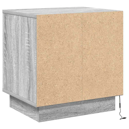 vidaXL Bedside Cabinet Grey 44 x 34.5 x 45 cm Engineered Wood