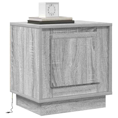 vidaXL Bedside Cabinet Grey 44 x 34.5 x 45 cm Engineered Wood