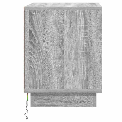 vidaXL Bedside Cabinet Grey 44 x 34.5 x 45 cm Engineered Wood