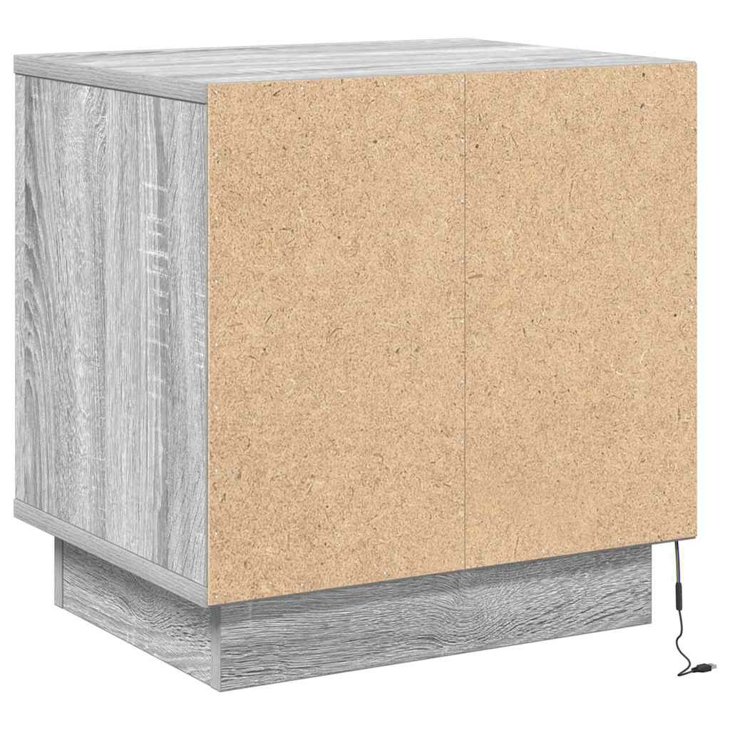 vidaXL Bedside Cabinet 2 pcs Grey 44 x 34.5 x 45 cm Engineered Wood