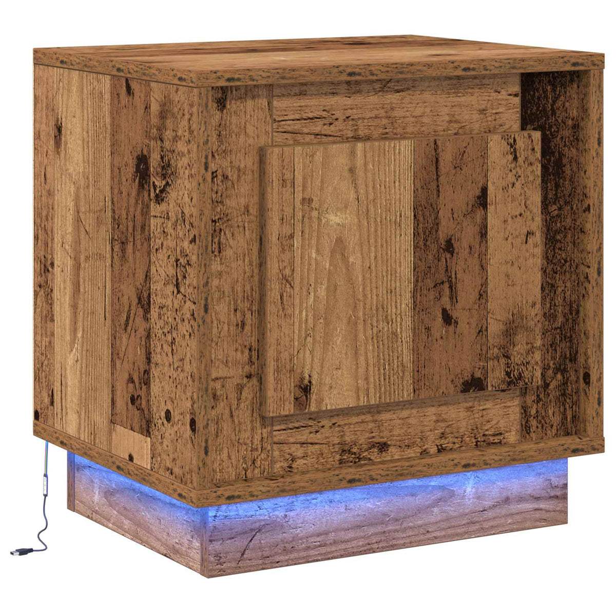 vidaXL Bedside Cabinet Old Wood 44 x 34.5 x 45 cm Engineered Wood