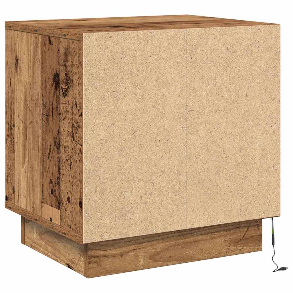 vidaXL Bedside Cabinet Old Wood 44 x 34.5 x 45 cm Engineered Wood