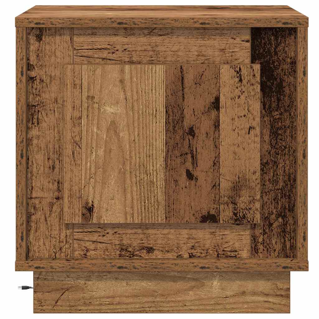 vidaXL Bedside Cabinet Old Wood 44 x 34.5 x 45 cm Engineered Wood