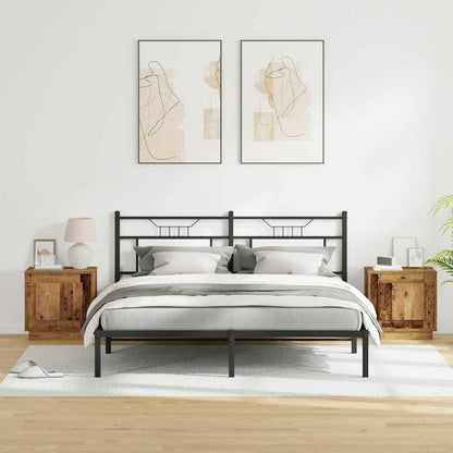 vidaXL Bedside Cabinet 2 pcs Old Wood 44 x 34.5 x 45 cm