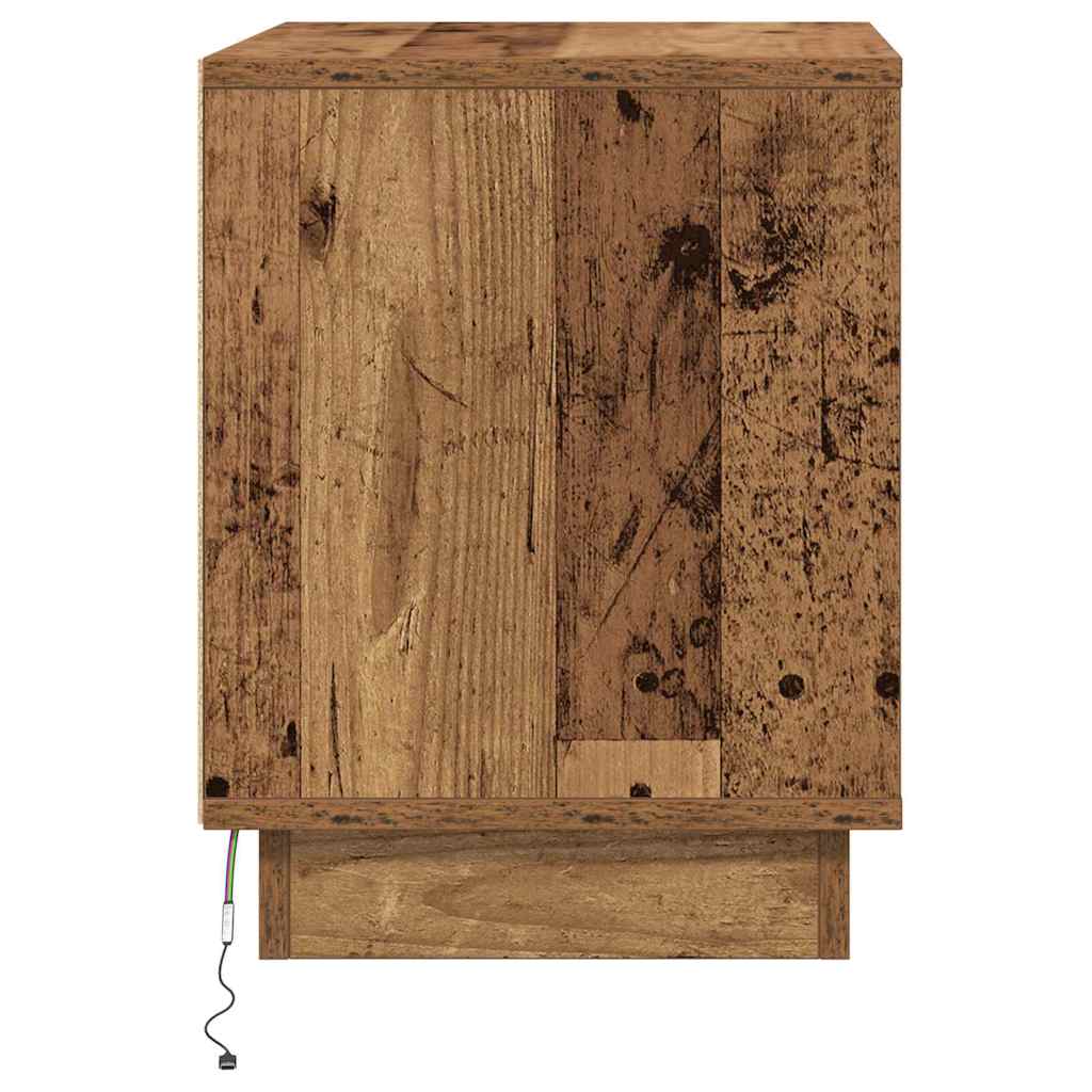 vidaXL Bedside Cabinet 2 pcs Old Wood 44 x 34.5 x 45 cm