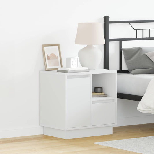 vidaXL Bedside Cabinet White 50 x 34.5 x 50 cm Engineered wood