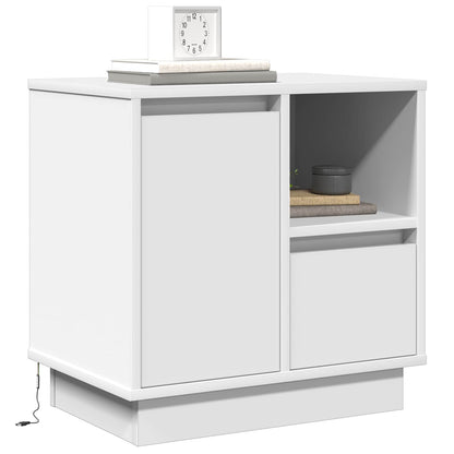 vidaXL Bedside Cabinet White 50 x 34.5 x 50 cm Engineered wood