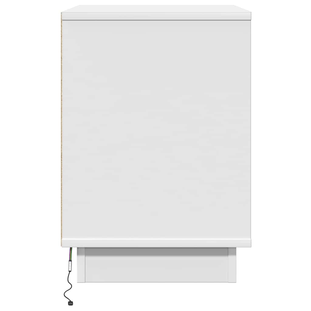 vidaXL Bedside Cabinet White 50 x 34.5 x 50 cm Engineered wood