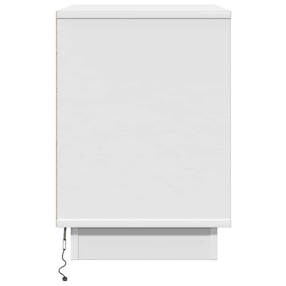 vidaXL Bedside Cabinet White 50 x 34.5 x 50 cm Engineered wood