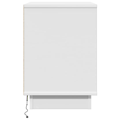 vidaXL Bedside Cabinet White 50 x 34.5 x 50 cm Engineered wood