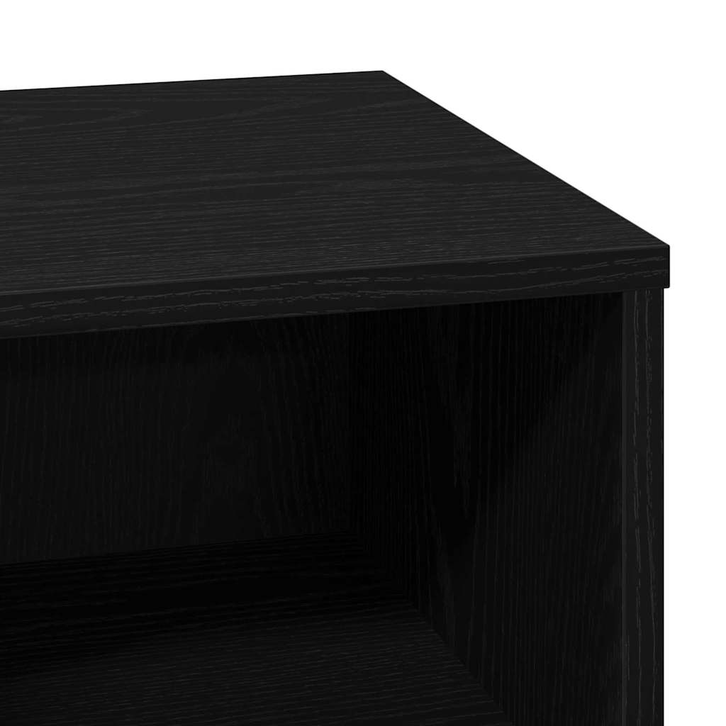 vidaXL Bedside Cabinet Black Oak 50 x 34.5 x 50 cm Engineered wood