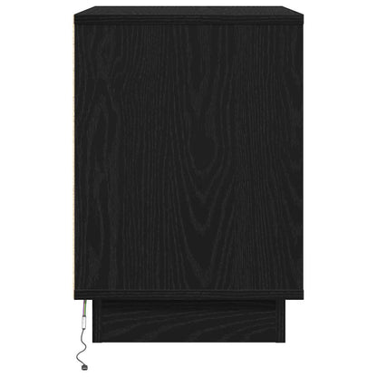vidaXL Bedside Cabinet Black Oak 50 x 34.5 x 50 cm Engineered wood