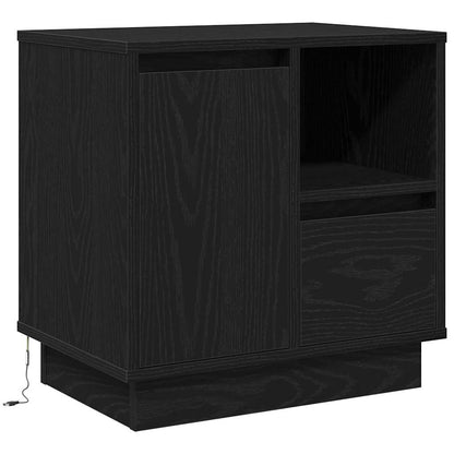vidaXL Bedside Cabinet 2 pcs Black Oak 50 x 34.5 x 50 cm