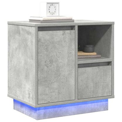 vidaXL Bedside Cabinet Concrete Grey 50 x 34.5 x 50 cm Engineered wood