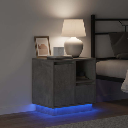 vidaXL Bedside Cabinet 2 pcs Concrete Grey 50 x 34.5 x 50 cm