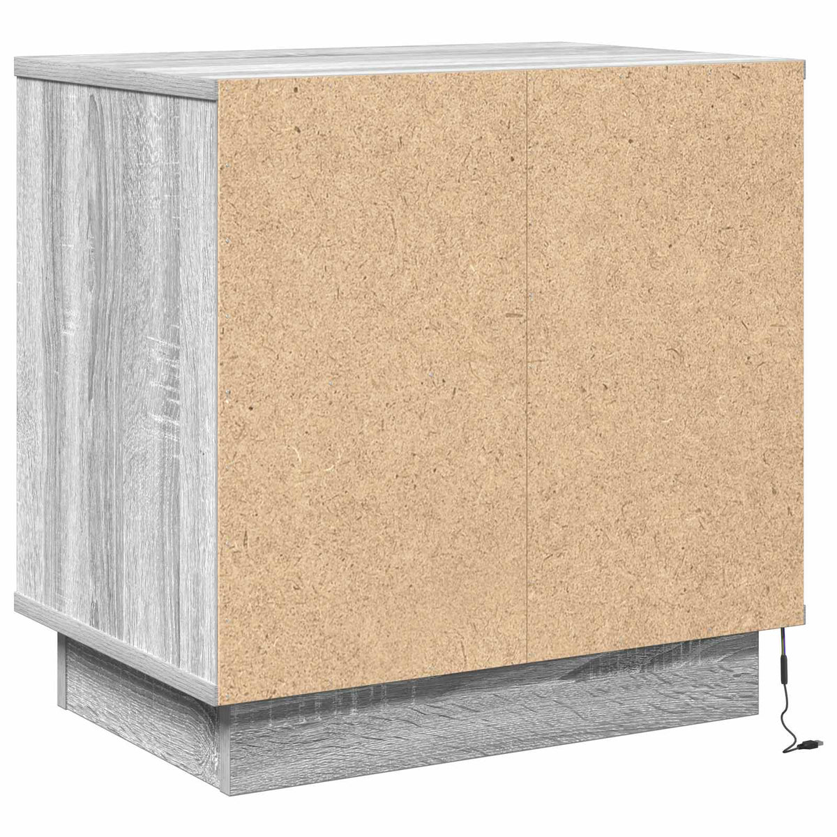 vidaXL Bedside Cabinet Grey 50 x 34.5 x 50 cm Engineered wood