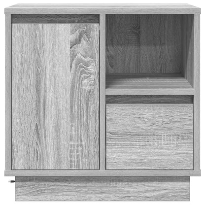 vidaXL Bedside Cabinet Grey 50 x 34.5 x 50 cm Engineered wood