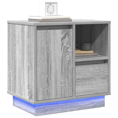 vidaXL Bedside Cabinet 2 pcs Grey 50 x 34.5 x 50 cm Engineered wood