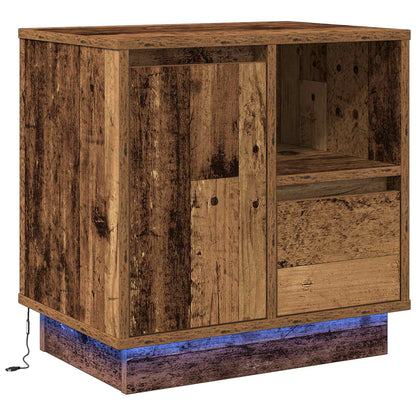 vidaXL Bedside Cabinet Old Wood 50 x 34.5 x 50 cm Engineered wood