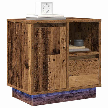 vidaXL Bedside Cabinet Old Wood 50 x 34.5 x 50 cm Engineered wood