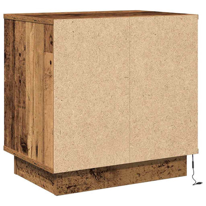 vidaXL Bedside Cabinet with Drawer 2 pcs Old Wood 50 x 34.5 x 50 cm