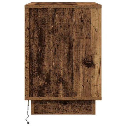 vidaXL Bedside Cabinet with Drawer 2 pcs Old Wood 50 x 34.5 x 50 cm