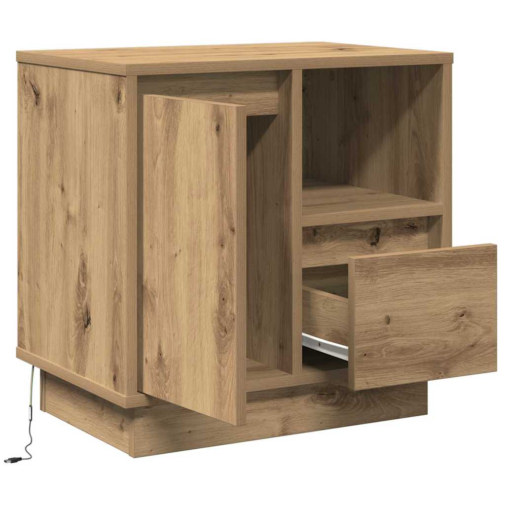 vidaXL Bedside Cabinet 2 pcs Artisan Oak 50 x 34.5 x 50 cm