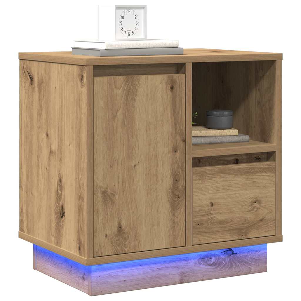 vidaXL Bedside Cabinet 2 pcs Artisan Oak 50 x 34.5 x 50 cm