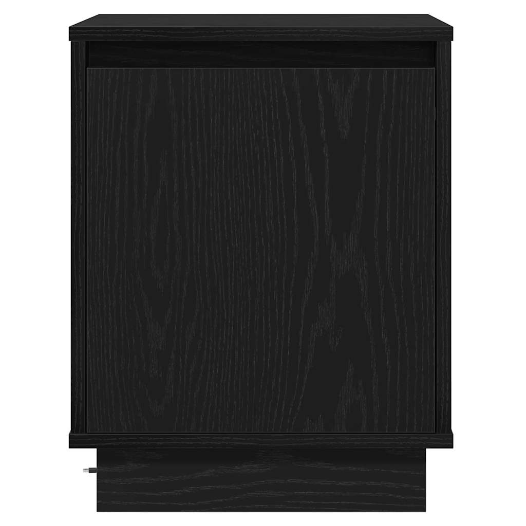 vidaXL Bedside Cabinet Black Oak 39 x 34.5 x 50 cm Engineered wood