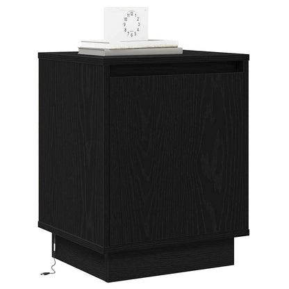 vidaXL Bedside Cabinet 2 pcs Black Oak 39 x 34.5 x 50 cm