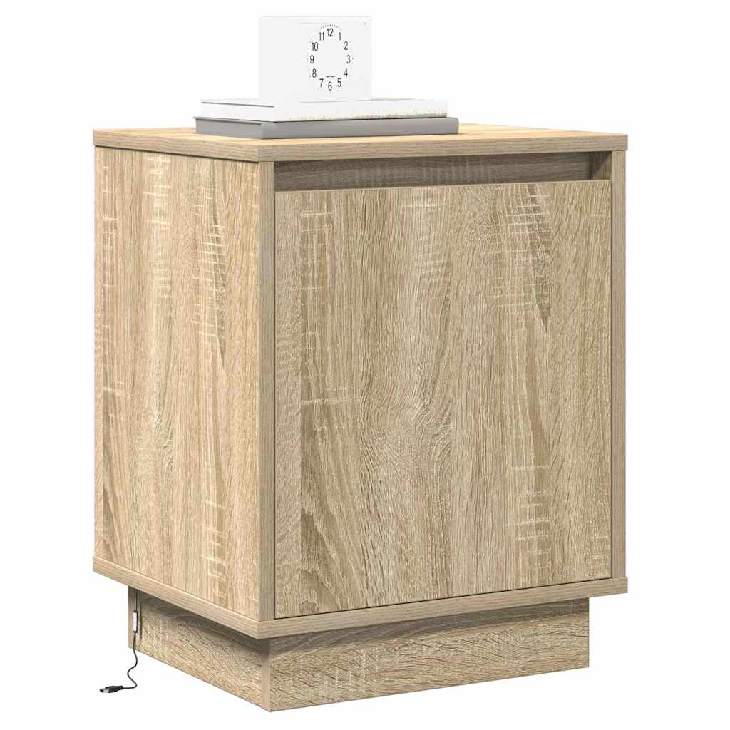 vidaXL Bedside Cabinet Sonoma Oak 39 x 34.5 x 50 cm Engineered wood