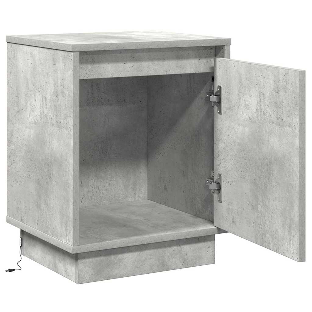vidaXL Bedside Cabinet Concrete Grey 39 x 34.5 x 50 cm Engineered wood