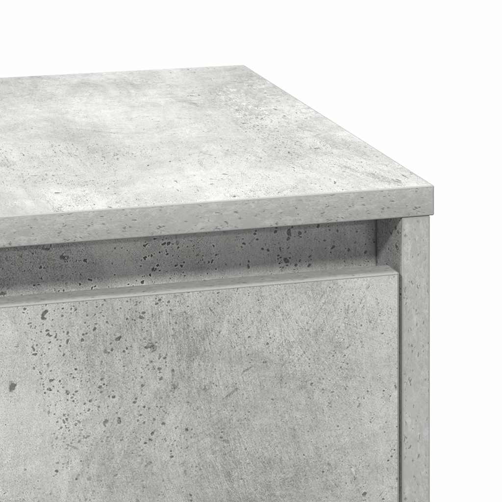 vidaXL Bedside Cabinet 2 pcs Concrete Grey 39 x 34.5 x 50 cm