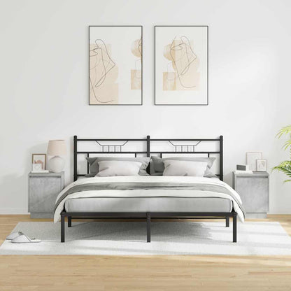 vidaXL Bedside Cabinet 2 pcs Concrete Grey 39 x 34.5 x 50 cm