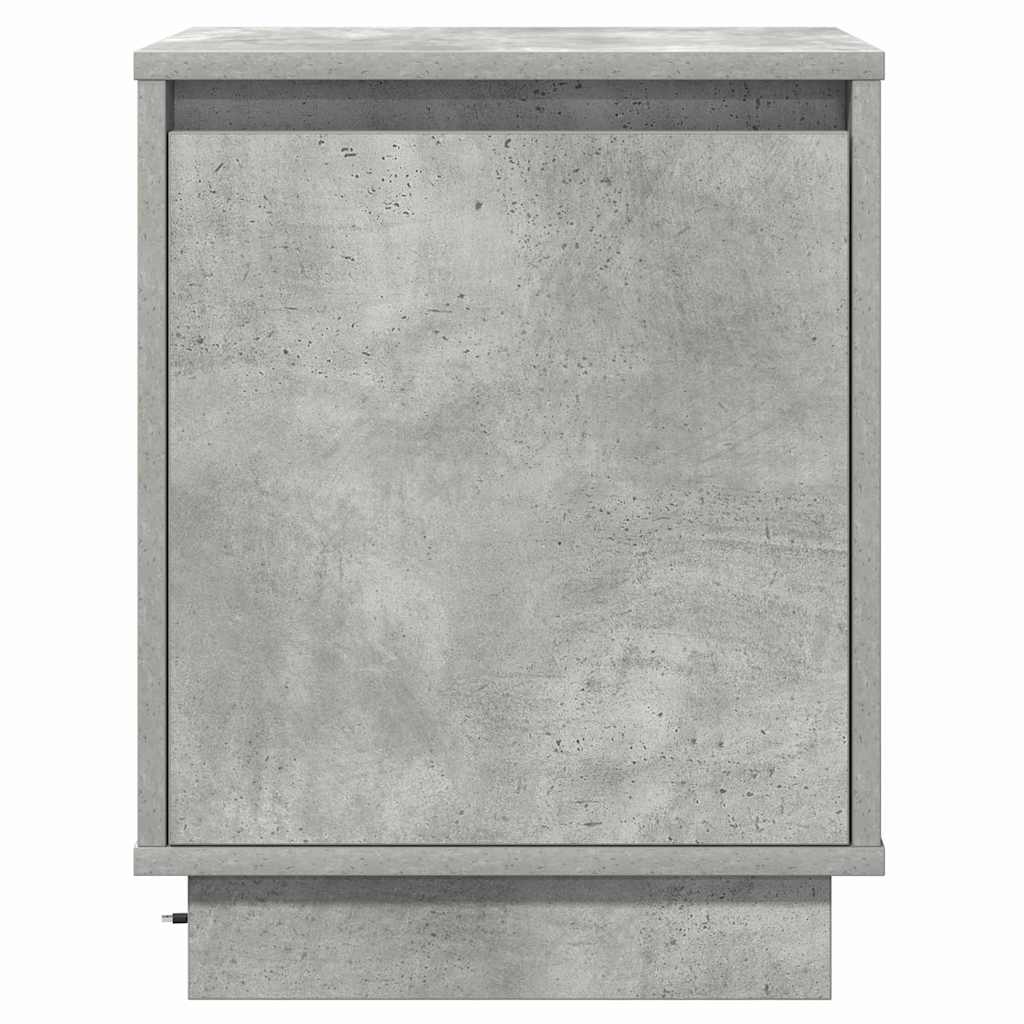 vidaXL Bedside Cabinet 2 pcs Concrete Grey 39 x 34.5 x 50 cm