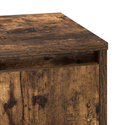 vidaXL Bedside Cabinet Smoked Oak 39 x 34.5 x 50 cm Engineered wood
