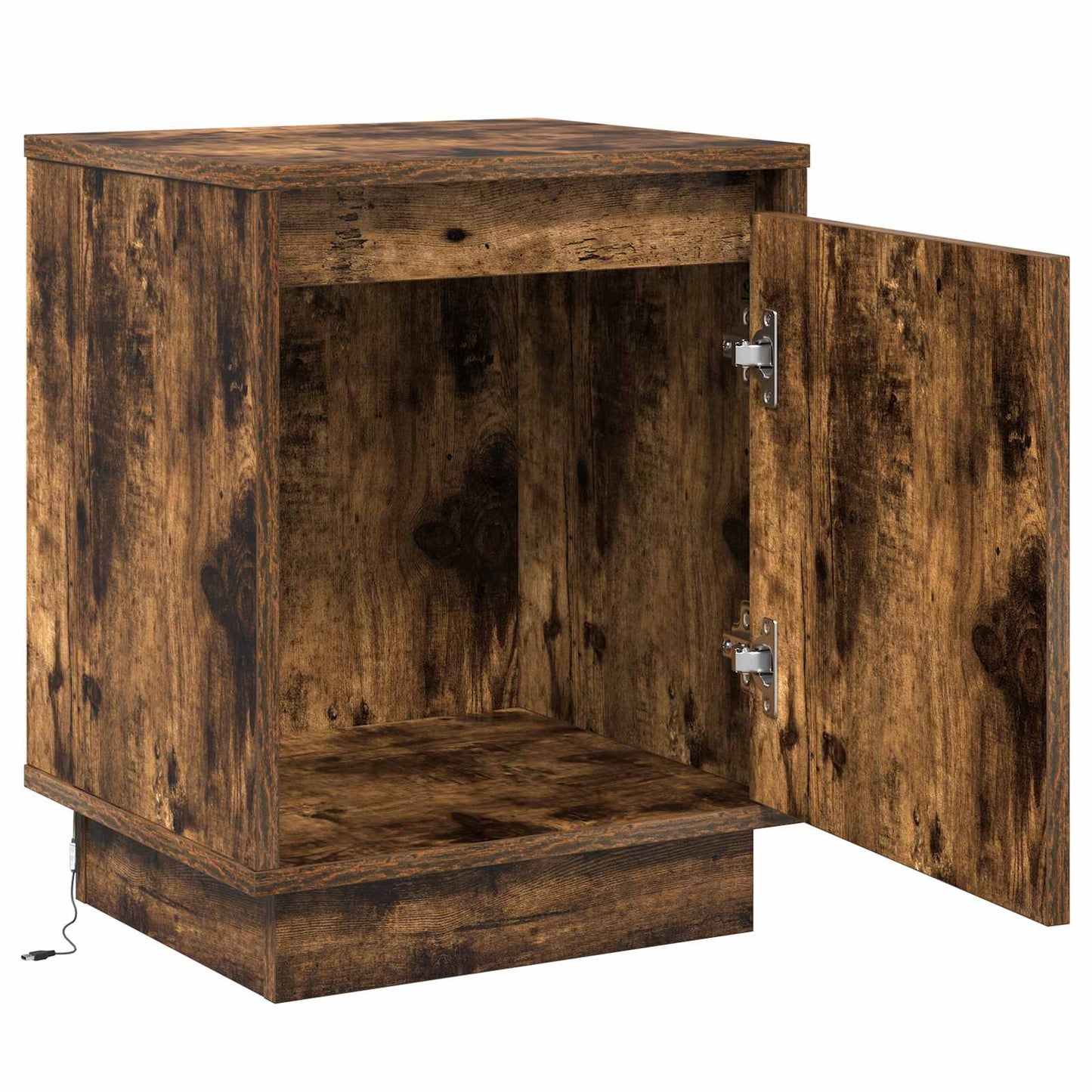 vidaXL Bedside Cabinet Smoked Oak 39 x 34.5 x 50 cm Engineered wood