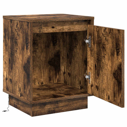 vidaXL Bedside Cabinet Smoked Oak 39 x 34.5 x 50 cm Engineered wood