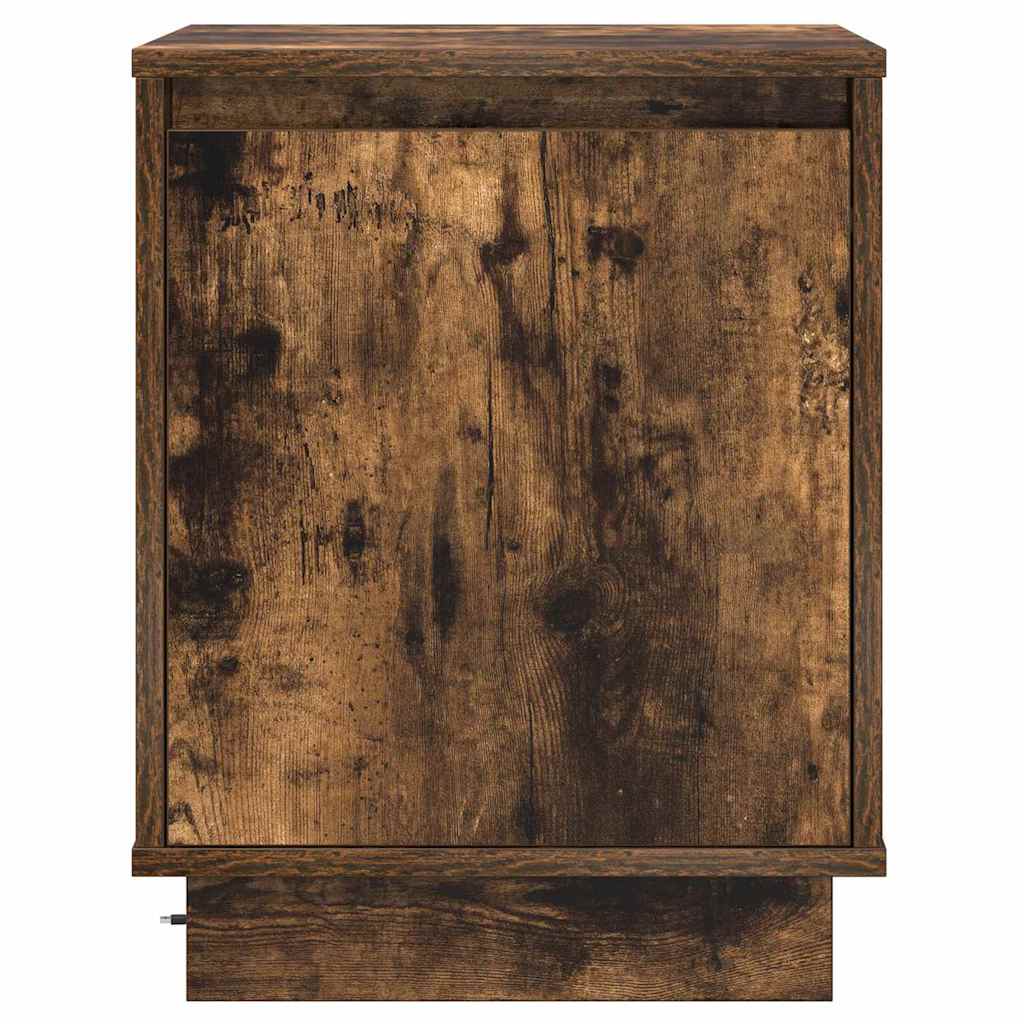 vidaXL Bedside Cabinet Smoked Oak 39 x 34.5 x 50 cm Engineered wood