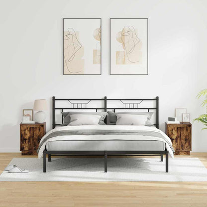vidaXL Bedside Cabinet 2 pcs Smoked Oak 39 x 34.5 x 50 cm