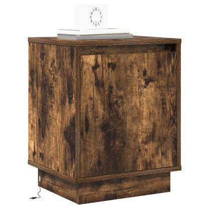 vidaXL Bedside Cabinet 2 pcs Smoked Oak 39 x 34.5 x 50 cm