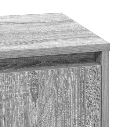 vidaXL Bedside Cabinet 2 pcs Grey 39 x 34.5 x 50 cm Engineered wood