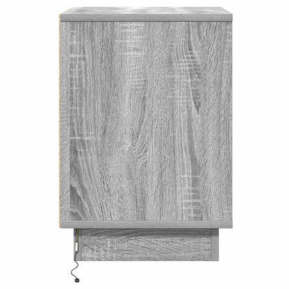 vidaXL Bedside Cabinet 2 pcs Grey 39 x 34.5 x 50 cm Engineered wood