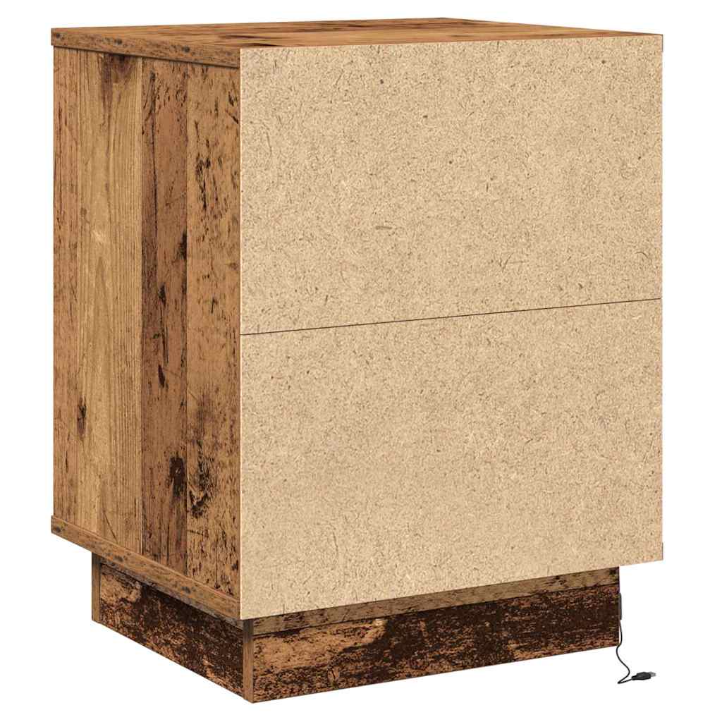 vidaXL Bedside Cabinet Old Wood 39 x 34.5 x 50 cm Engineered wood