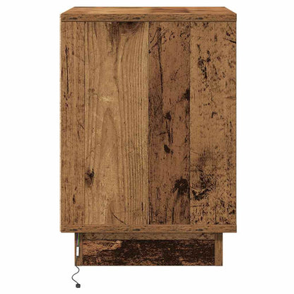 vidaXL Bedside Cabinet Old Wood 39 x 34.5 x 50 cm Engineered wood
