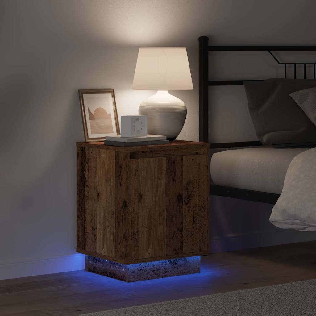vidaXL Bedside Cabinet 2 pcs Old Wood 39 x 34.5 x 50 cm
